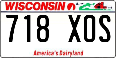WI license plate 718XOS