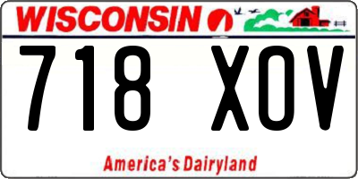 WI license plate 718XOV