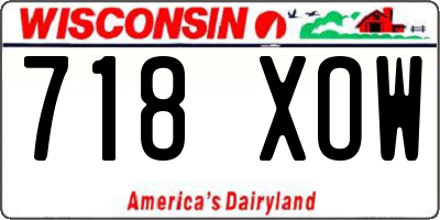WI license plate 718XOW