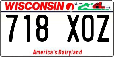 WI license plate 718XOZ