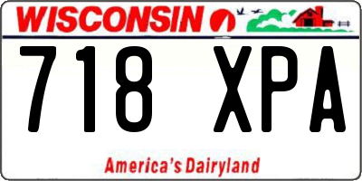 WI license plate 718XPA