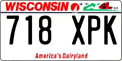 WI license plate 718XPK