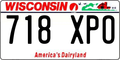 WI license plate 718XPO