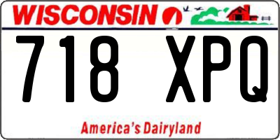WI license plate 718XPQ