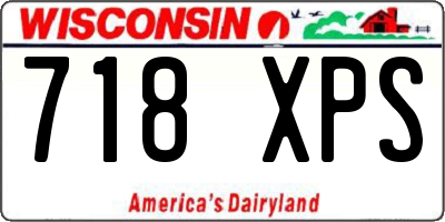 WI license plate 718XPS