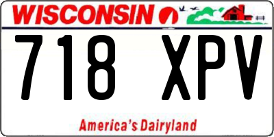 WI license plate 718XPV