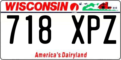 WI license plate 718XPZ