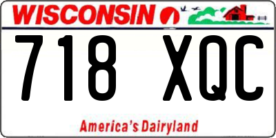 WI license plate 718XQC
