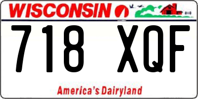 WI license plate 718XQF