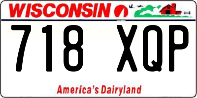 WI license plate 718XQP