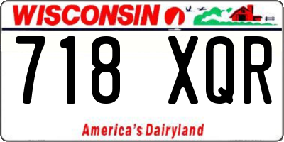 WI license plate 718XQR