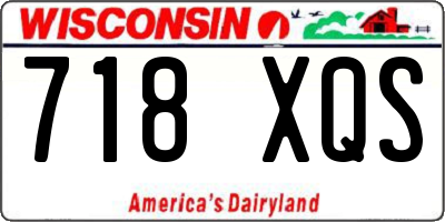 WI license plate 718XQS