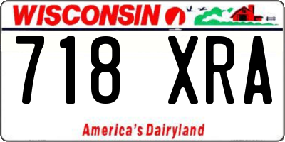 WI license plate 718XRA