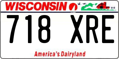 WI license plate 718XRE