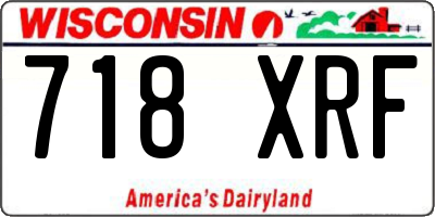 WI license plate 718XRF