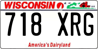 WI license plate 718XRG