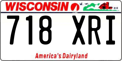 WI license plate 718XRI