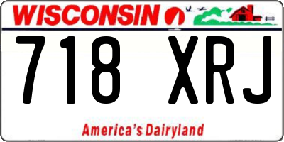 WI license plate 718XRJ