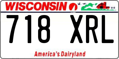 WI license plate 718XRL