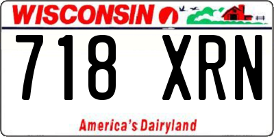 WI license plate 718XRN
