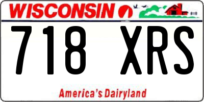WI license plate 718XRS