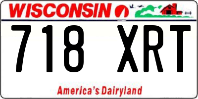 WI license plate 718XRT