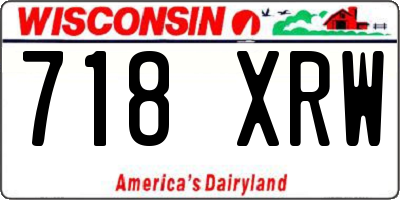 WI license plate 718XRW