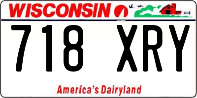 WI license plate 718XRY