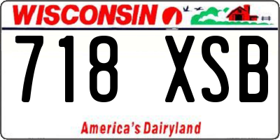 WI license plate 718XSB