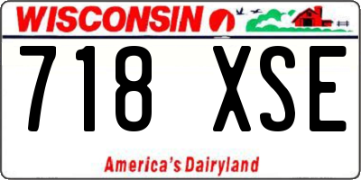 WI license plate 718XSE