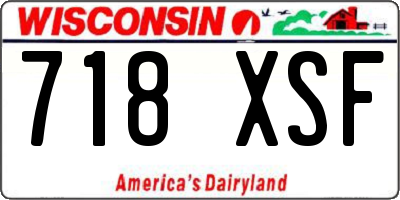 WI license plate 718XSF