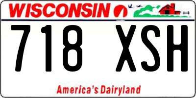 WI license plate 718XSH