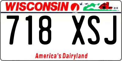 WI license plate 718XSJ