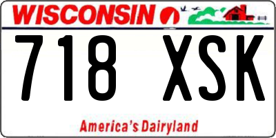 WI license plate 718XSK