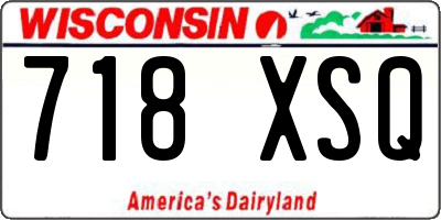WI license plate 718XSQ