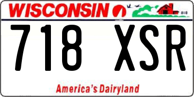 WI license plate 718XSR