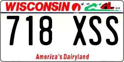 WI license plate 718XSS