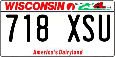 WI license plate 718XSU