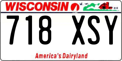 WI license plate 718XSY