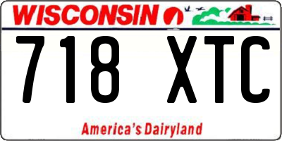 WI license plate 718XTC