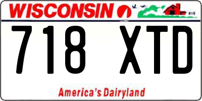 WI license plate 718XTD