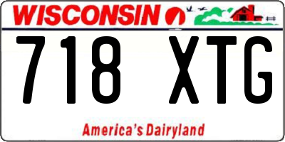 WI license plate 718XTG