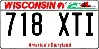 WI license plate 718XTI