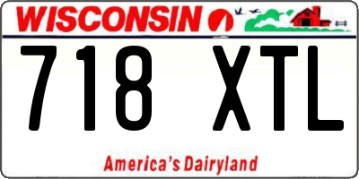 WI license plate 718XTL