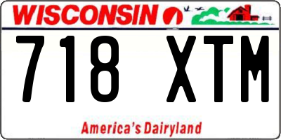 WI license plate 718XTM