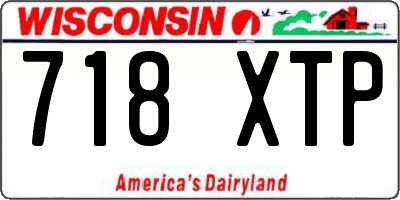 WI license plate 718XTP
