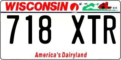 WI license plate 718XTR