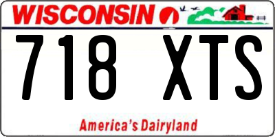 WI license plate 718XTS