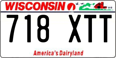 WI license plate 718XTT