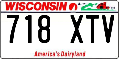 WI license plate 718XTV